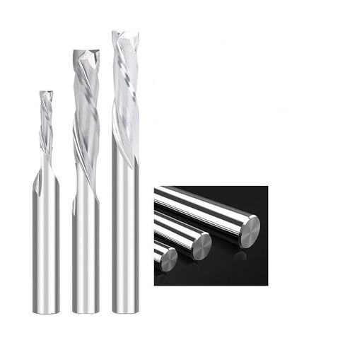 7 قطع لأعلى وأسفل لقم القطع 1/4 بوصة عرقوب قاطعة طحن الخشب اثنين من كربيد الناي الحلزوني باستخدام الحاسب الآلي لقم التوجيه ضغط نهاية مطحنة 1/8 قطر القطع in Kuwait