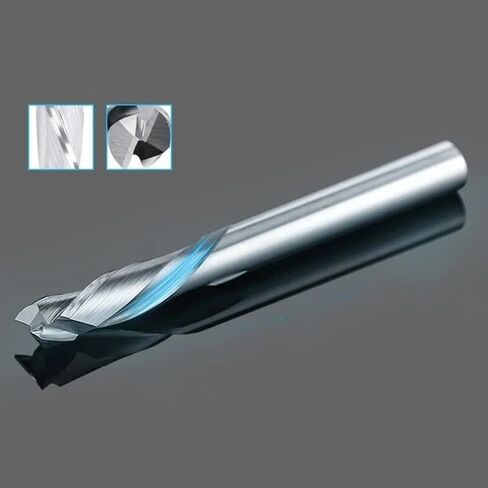 7 قطع لأعلى وأسفل لقم القطع 1/4 بوصة عرقوب قاطعة طحن الخشب اثنين من كربيد الناي الحلزوني باستخدام الحاسب الآلي لقم التوجيه ضغط نهاية مطحنة 1/8 قطر القطع in Kuwait