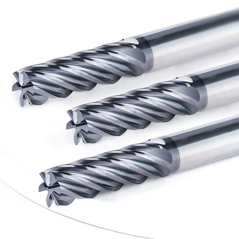 Roughing End Mill 6 Flute CNC Router Bit 6/8/10/12mm Carbide TiAIN Coated HRC55 Machining Milling Tools in Kuwait