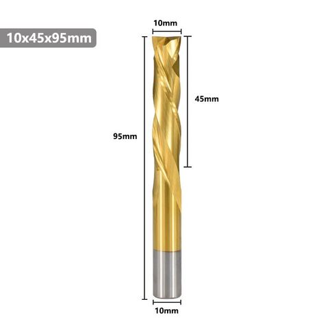 1pcs Square Nose End Mill 2 Flute UP Down CNC Router Bit 3.175/4/6/8/10mm Shank Carbide Milling Cutter in Kuwait