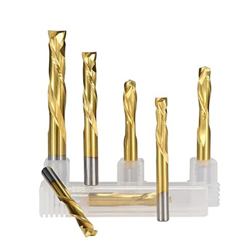 1pcs Square Nose End Mill 2 Flute UP Down CNC Router Bit 3.175/4/6/8/10mm Shank Carbide Milling Cutter in Kuwait