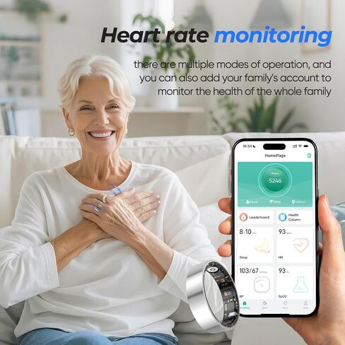 جهاز تعقب الصحة الدائري الذكي، مراقبة النوم/التمرين، متوافق مع iOS/Android، مقاومة للماء IP68، لا يتطلب اشتراك، عمر بطارية 5 أيام، مناسب لكل من النساء والرجال (ذهبي وردي، 9) in Kuwait
