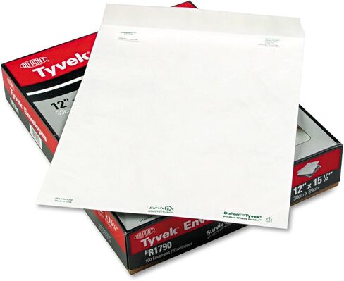 ظرف مفتوح النهاية من Survivor R1790 Tyvek، عادي، 12 بوصة × 15-1/2 بوصة، 100/BX، أبيض in Kuwait