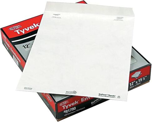 ظرف مفتوح النهاية من Survivor R1790 Tyvek، عادي، 12 بوصة × 15-1/2 بوصة، 100/BX، أبيض in Kuwait