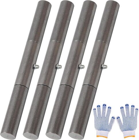 4 Pack Heavy Duty Greasable Hinges 10-Inch Weld On Trailer Ramp Hinge for Equipment Ramp, Truck Dump Bodies & RV Doors Round Hinge (4 Pack Black) in Saudi Arabia