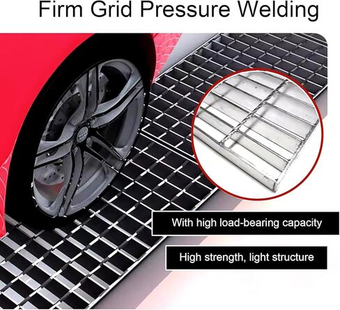 Heavy-Duty Galvanized Steel Grating Drain Cover - 45x100x3cm Channel Grate for Storm Drains, Garage Floors, Yard Drains, Septic Tanks & Catch Basins in Kuwait