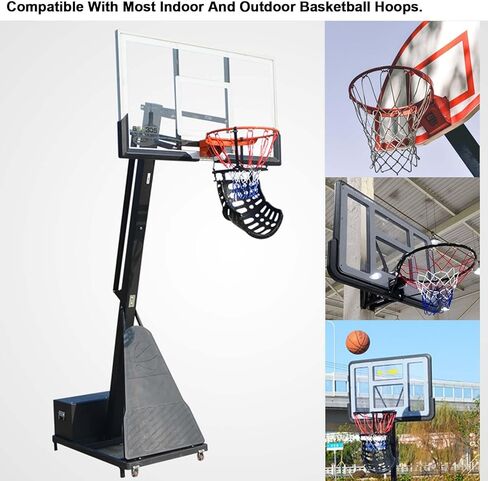 جهاز إرجاع كرة السلة بزاوية 360 درجة متوافق مع الأطواق الداخلية/الخارجية للتدريب على الرماية، إعداد سريع للتعليق in Kuwait