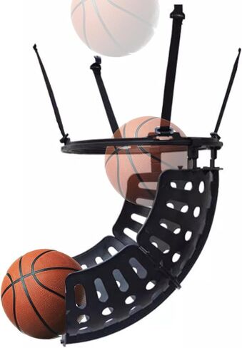 جهاز إرجاع كرة السلة للمساعدة في إرجاع كرة السلة مع شلال قابل للدوران 360 درجة وخطاف من بلاستيك البولي بروبيلين الأسود in Kuwait