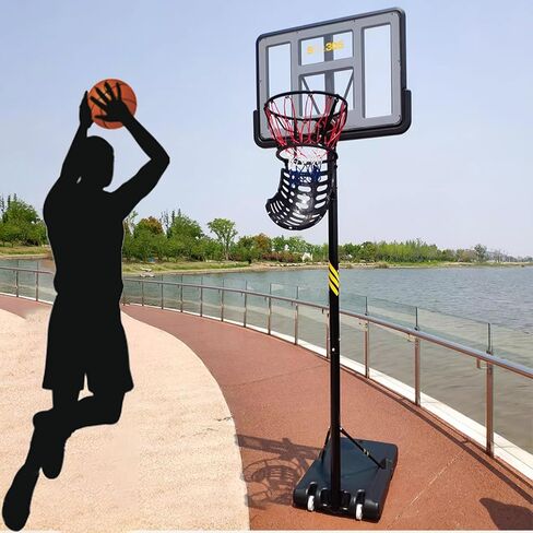 جهاز إرجاع كرة السلة للمساعدة في إرجاع كرة السلة مع شلال قابل للدوران 360 درجة وخطاف من بلاستيك البولي بروبيلين الأسود in Kuwait