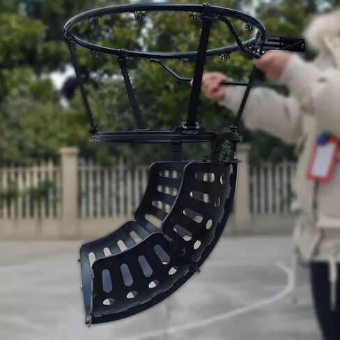 جهاز إرجاع كرة السلة للمساعدة في إرجاع كرة السلة مع شلال قابل للدوران 360 درجة وخطاف من بلاستيك البولي بروبيلين الأسود in Kuwait