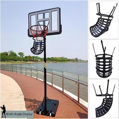 مرفق جهاز الإرجاع لطوق كرة السلة - لا يسمح بالتقاط الكرة للأطفال والكبار ومدرب الرماية في الهواء الطلق للتدريب باللون الأسود in Kuwait