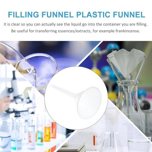 12pcs 75mm Plastic Laboratory Funnel Set, Triangle Pp Filter Filling Funnels for Scientific Experiments and Liquid Transfer in Kuwait