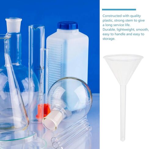 12pcs 75mm Plastic Laboratory Funnel Set, Triangle Pp Filter Filling Funnels for Scientific Experiments and Liquid Transfer in Kuwait