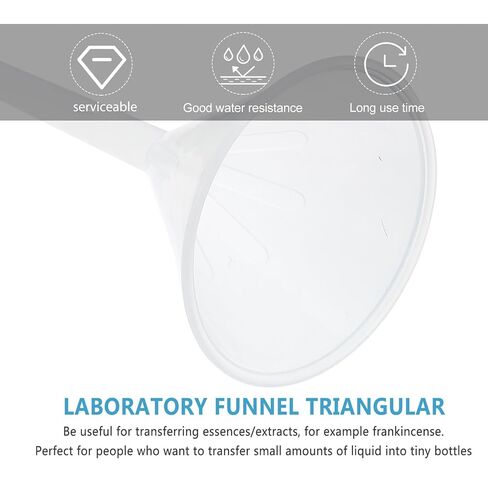 NUOBESTY 12pcs 75mm Laboratory Plastic Funnels Pp Material Triangular Filter Filling Funnels for Chemistry Lab Use in Saudi Arabia