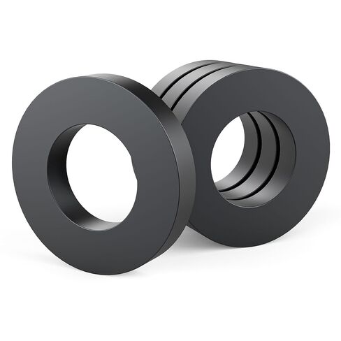 Starry 4PC Ferrite Ring Magnet Strong Round Magnets with OD 2.33in x ID 1.23in x 10mm, Big Magnets Heavy Duty for Industry, Science, Crafts, and Hobbies in Kuwait