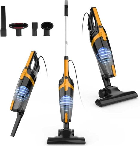 20kpa Powerful Corded Stick Vacuum,2 in 1 Lightweight Handheld Vacuum Cleaner for Hardwood Floor Pet Hair(Blue) in Saudi Arabia