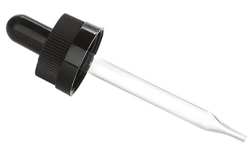 Perfume Studio Glass Eye Droppers with Fine Ribbed Child Resistant Closure Cap, 12-Pack Fits 1 oz / 30 ml Perfume Studio Essential Oil & Boston Round Bottles with a 20/400 Finish. in Kuwait