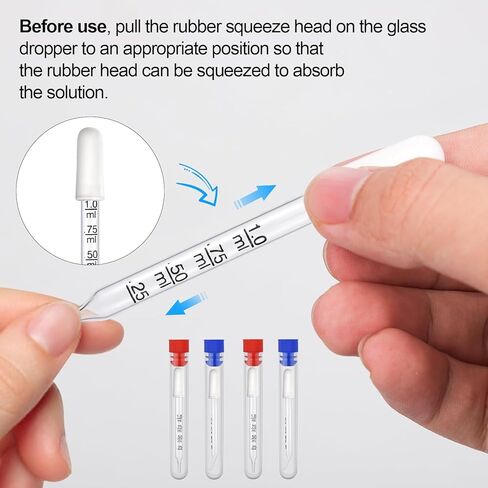 4pcs 1ml Eye Dropper, Glass Squeeze Pi te with Measurements Bent & Straight Tip Calibration Liquid Dropper Bottle with Cleaning Brush Rubber Head for Medicine Oil Laboratory Feeding Tool (White) in Saudi Arabia