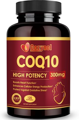 كبسولات هلامية CoQ10 300 مجم مع PQQ وأوميغا 3، أقصى قدر من امتصاص الإنزيم المساعد Q10، مضاد أكسدة قوي لصحة القلب والطاقة، غير معدل وراثيًا in Saudi Arabia