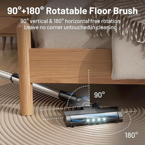 VIPSUN Cordless Vacuum Cleaner with Self-Standing, LED Screen Stick Vacuum Cleaners for Home, Lightweight Powerful Suction Vacuum, 6-in-1 Rechargeable Vacuum for Carpets, Pet Hair, Hardwood Floors in Saudi Arabia