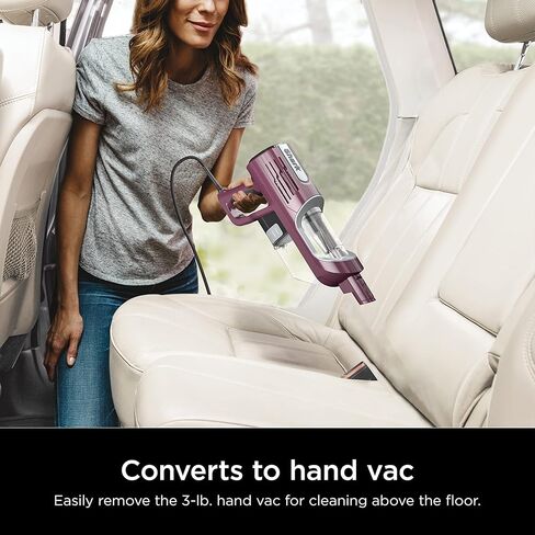Shark HZ702 Ultralight PetPro Corded Stick Vacuum with PowerFins HairPro Odor Neutralizer Technology, Crevice & Upholstery Tool, Precision Duster, Wine Purple (Renewed) in Saudi Arabia
