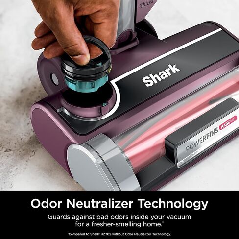 Shark HZ702 Ultralight PetPro Corded Stick Vacuum with PowerFins HairPro Odor Neutralizer Technology, Crevice & Upholstery Tool, Precision Duster, Wine Purple (Renewed) in Saudi Arabia