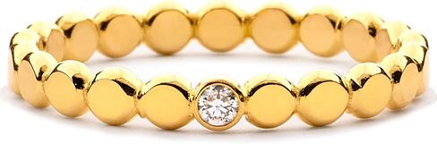 STORYJEWELLERY Gold Plated Rings for Women, Stackable Rings, Gold Plated Wedding Bands for Women, Bezel Ring, Gifts for Her in Saudi Arabia