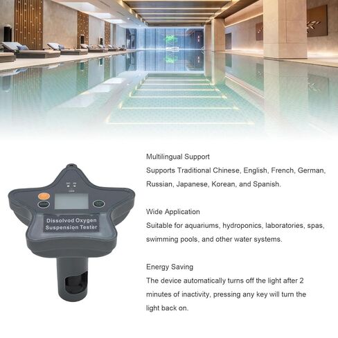 TOPINCN Dissolved Oxygen Meter, DO Meter Handheld Digital Dissolved Oxygen Teter Support for iOS Phone, 2 in 1 Water Quality Tester Dissolved Oxygen Detector with Multi Parameter in Saudi Arabia