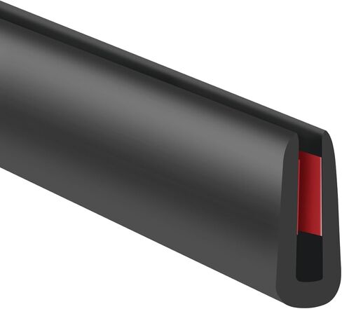 Self Adhesive Rubber Edge Trim, 3/32" U Shaped, 20Ft, Black Color in Kuwait