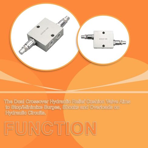 DCRV45-06N Dual Crossover Hydraulic Relief Cushion Valve,3/8" NPT Ports, 12 GPM Fit for Reversible Hydraulic Motor and Can Be Used as a Cushion Valve for a Double Acting Cylinder in Kuwait