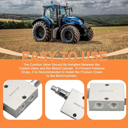 DCRV45-06N Dual Crossover Hydraulic Relief Cushion Valve,3/8" NPT Ports, 12 GPM Fit for Reversible Hydraulic Motor and Can Be Used as a Cushion Valve for a Double Acting Cylinder in Kuwait