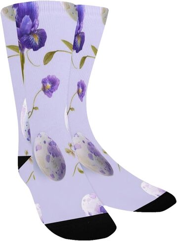 جوارب Ink Iris عيد الفصح الأرجوانية للمشي لمسافات طويلة - جوارب شتوية حرارية سميكة دافئة للأولاد والبنات للمدرسة، والارتداء اليومي والأنشطة الخارجية in Kuwait