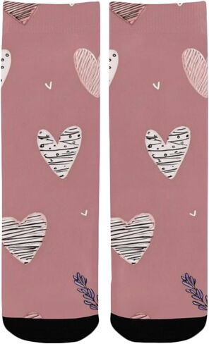 جوارب ناعمة على شكل قلب بلوم للمشي لمسافات طويلة - جوارب شتوية حرارية سميكة دافئة للأطفال الصغار للأولاد والبنات للمدرسة، والارتداء اليومي والأنشطة الخارجية in Kuwait