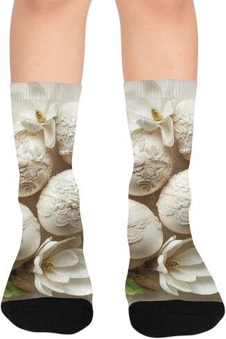 جوارب المشي لمسافات طويلة من الدانتيل لعيد الفصح - جوارب شتوية سميكة دافئة للأولاد والبنات للمدرسة، والارتداء اليومي والأنشطة الخارجية in Kuwait