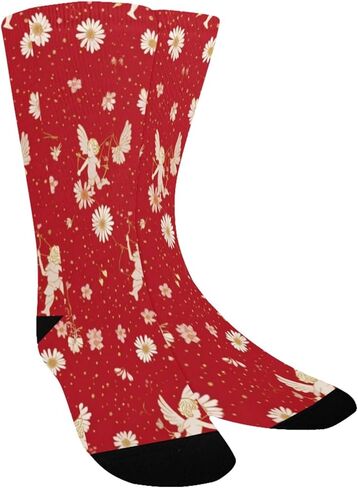 جوارب Red Daisy Angel Art للمشي لمسافات طويلة - جوارب شتوية حرارية سميكة دافئة للأطفال الصغار للأولاد والبنات للمدرسة، والارتداء اليومي والأنشطة الخارجية in Kuwait