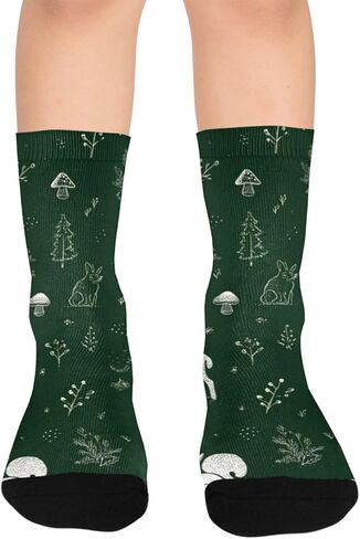 جوارب المشي لمسافات طويلة باللون الأخضر للغابات - جوارب شتوية حرارية سميكة دافئة للأطفال الصغار للأولاد والبنات للمدرسة، والارتداء اليومي والأنشطة الخارجية in Kuwait