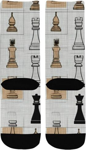 جوارب فنية للتنزه سيرًا على الأقدام من قطعة الشطرنج - جوارب شتوية حرارية سميكة دافئة للأولاد والبنات الصغار للمدرسة، والارتداء اليومي والأنشطة الخارجية in Kuwait