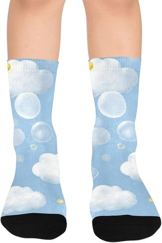 جوارب Cloud and Ducks للمشي لمسافات طويلة - جوارب شتوية حرارية سميكة دافئة للأطفال الصغار للأولاد والبنات للمدرسة، والارتداء اليومي والأنشطة الخارجية in Kuwait