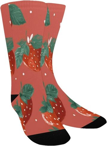 جوارب المشي لمسافات طويلة بتصميم التوت الطازج - جوارب شتوية حرارية سميكة دافئة للأولاد والبنات الصغار للمدرسة، والارتداء اليومي والأنشطة الخارجية in Kuwait