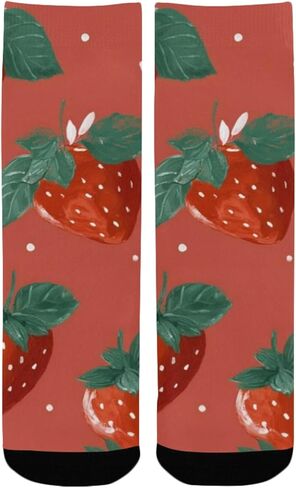 جوارب المشي لمسافات طويلة بتصميم التوت الطازج - جوارب شتوية حرارية سميكة دافئة للأولاد والبنات الصغار للمدرسة، والارتداء اليومي والأنشطة الخارجية in Kuwait