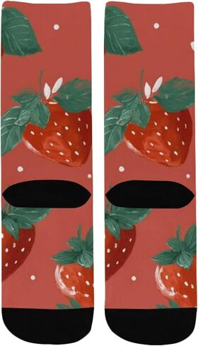 جوارب المشي لمسافات طويلة بتصميم التوت الطازج - جوارب شتوية حرارية سميكة دافئة للأولاد والبنات الصغار للمدرسة، والارتداء اليومي والأنشطة الخارجية in Kuwait