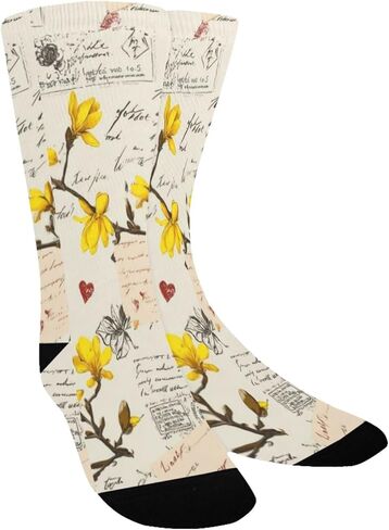 جوارب المشي لمسافات طويلة باللون الأصفر على شكل مغلف قديم - جوارب شتوية حرارية سميكة دافئة للأولاد والبنات الصغار للمدرسة، والارتداء اليومي والأنشطة الخارجية in Kuwait