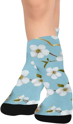 جوارب المشي لمسافات طويلة على شكل زهرة عيد الفصح من Cherry Blossom - جوارب شتوية حرارية سميكة دافئة للأولاد والبنات للمدرسة، والارتداء اليومي والأنشطة الخارجية in Kuwait