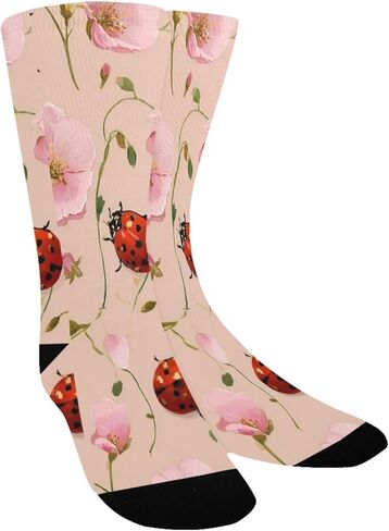 جوارب التنزه سيرًا على الأقدام من Ladybug and Bloom Flower - جوارب شتوية حرارية سميكة دافئة للأولاد والبنات الصغار للمدرسة، والارتداء اليومي والأنشطة الخارجية in Kuwait