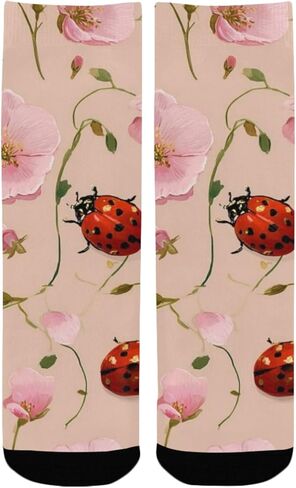 جوارب التنزه سيرًا على الأقدام من Ladybug and Bloom Flower - جوارب شتوية حرارية سميكة دافئة للأولاد والبنات الصغار للمدرسة، والارتداء اليومي والأنشطة الخارجية in Kuwait