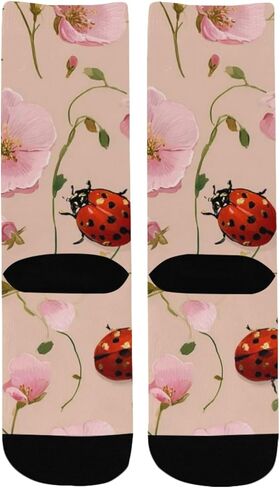 جوارب التنزه سيرًا على الأقدام من Ladybug and Bloom Flower - جوارب شتوية حرارية سميكة دافئة للأولاد والبنات الصغار للمدرسة، والارتداء اليومي والأنشطة الخارجية in Kuwait