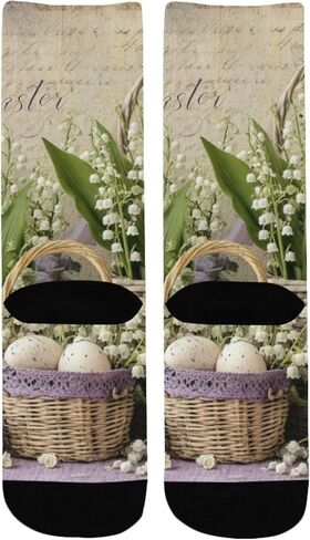 جوارب كلاسيكية للتنزه سيرًا على الأقدام لعيد الفصح - جوارب شتوية حرارية سميكة دافئة للأطفال الصغار للأولاد والبنات للمدرسة، والارتداء اليومي والأنشطة الخارجية in Kuwait