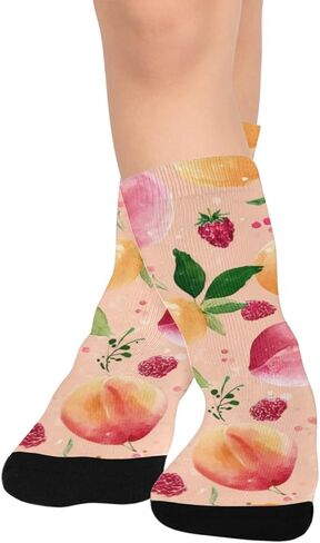 جوارب مشي لمسافات طويلة بطباعة زهور الربيع - جوارب شتوية سميكة دافئة للأولاد والبنات للأطفال الصغار للمدرسة، والارتداء اليومي والأنشطة الخارجية in Kuwait