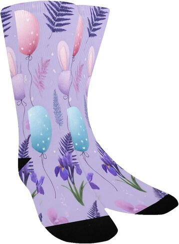 جوارب Lavender Balloon Garden Purple للمشي لمسافات طويلة - جوارب شتوية حرارية سميكة دافئة للأولاد والبنات للمدرسة، والارتداء اليومي والأنشطة الخارجية in Kuwait