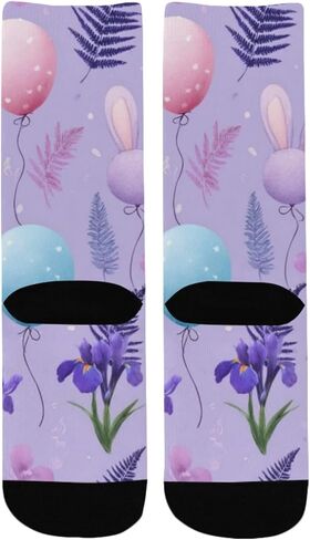 جوارب Lavender Balloon Garden Purple للمشي لمسافات طويلة - جوارب شتوية حرارية سميكة دافئة للأولاد والبنات للمدرسة، والارتداء اليومي والأنشطة الخارجية in Kuwait